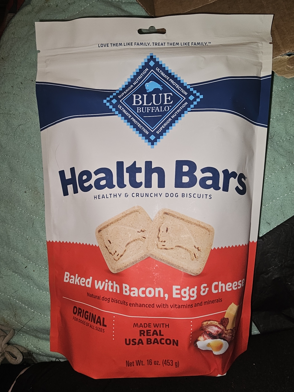 3 Pack Flavors Buffalo David Bitton Dog Health Bars - Blue, White, Red